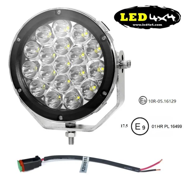 Faro led 90W largo alcance 7” homologado HR 17.5 Premium - F90WHR - Led4x4