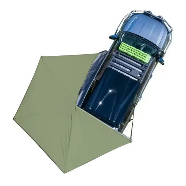Toldo lateral con luz led de 270º Overland (2,0m) verde PREMIUM - 2M-TOL-270-GREEN-LED - Led4x4